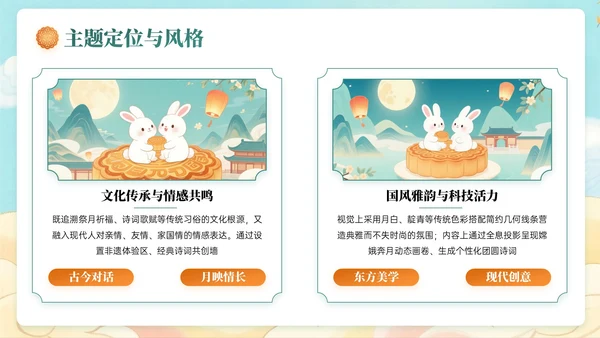 深绿黄色中国风关于中秋节活动策划PPT模板