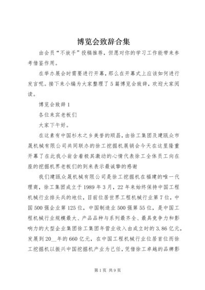 博览会致辞合集.docx