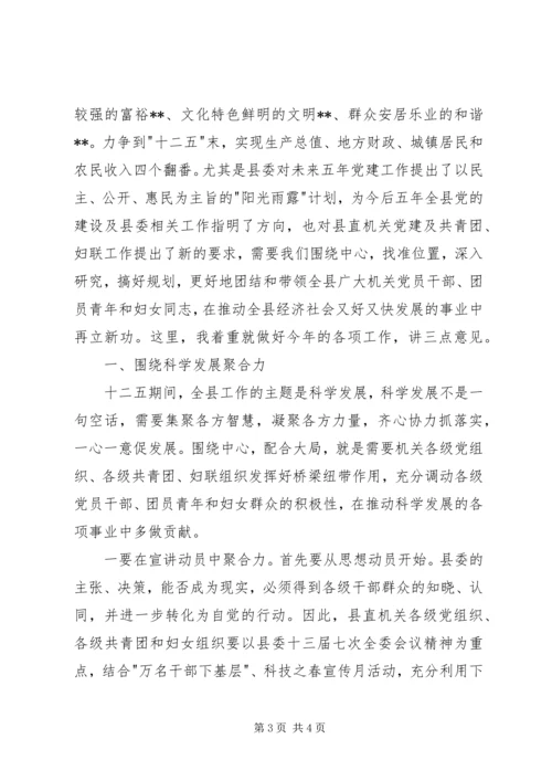 县共青团妇女工作会议讲话 (2).docx