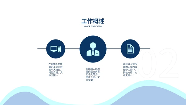 蓝色扁平风励志职场总结汇报PPT模板