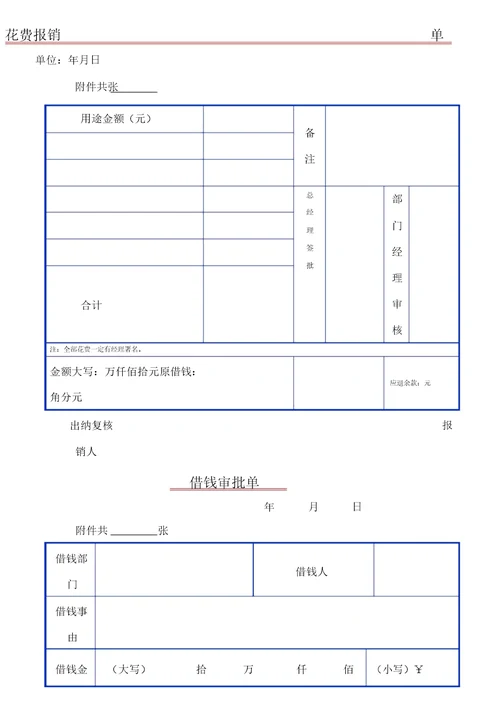 费用报销单电子版适用小规模,一般纳税人