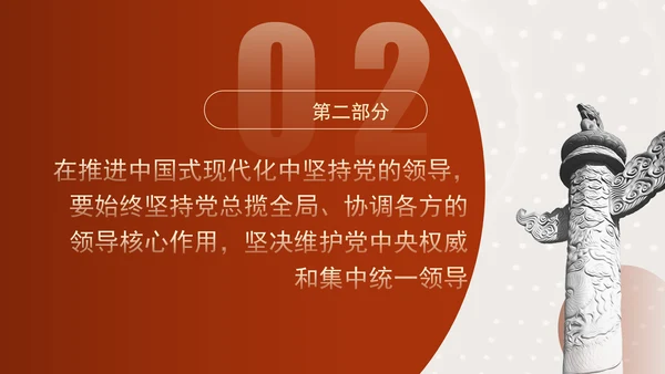 推进中国式现代化必须坚持中国共产党领导专题党课PPT