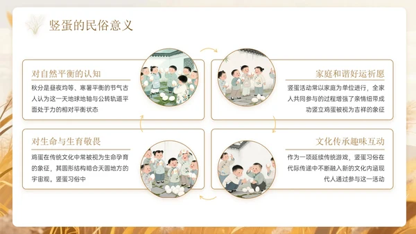 棕色系中国风秋分节气PPT模板