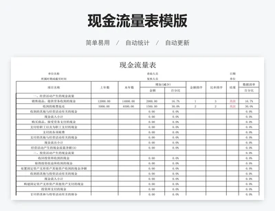 现金流量表模版