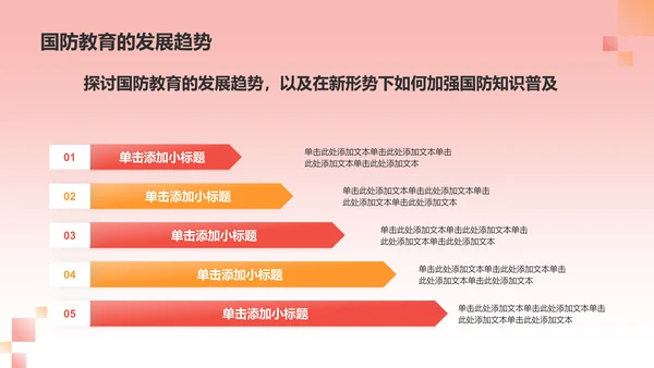 红色党政风国防知识科普PPT模板