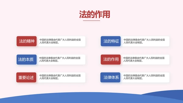 蓝色创意法律宣传知识动态PPT模板