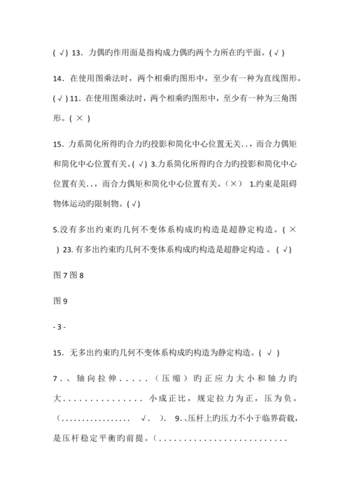 2023年建筑力学电大汇总.docx