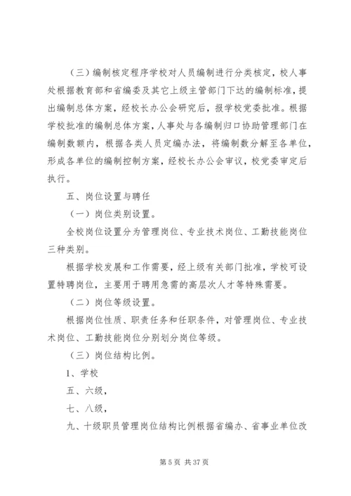 贵州大学关于人事分配制度改革方案.docx