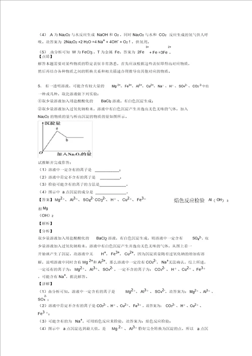 20202021备战高考化学易错题精选铝及其化合物推断题练习题及答案解析