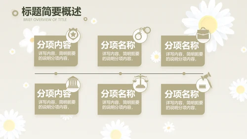 手绘淡雅小清新工作报告动态PPT