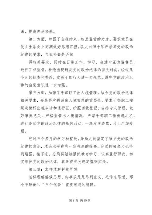 第一篇：怎样理解政治纪律思想汇报.docx