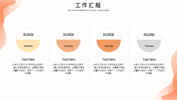 橙色扁平商务风工作汇报通用PPT模板