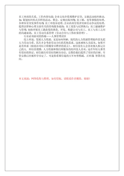 人力资源管理的六大模块是什么