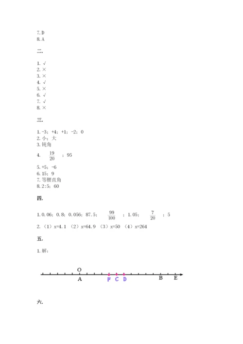 苏教版数学六年级下册试题期末模拟检测卷1套.docx