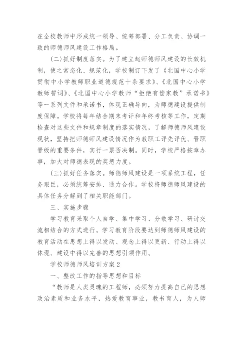 学校师德师风培训方案.docx