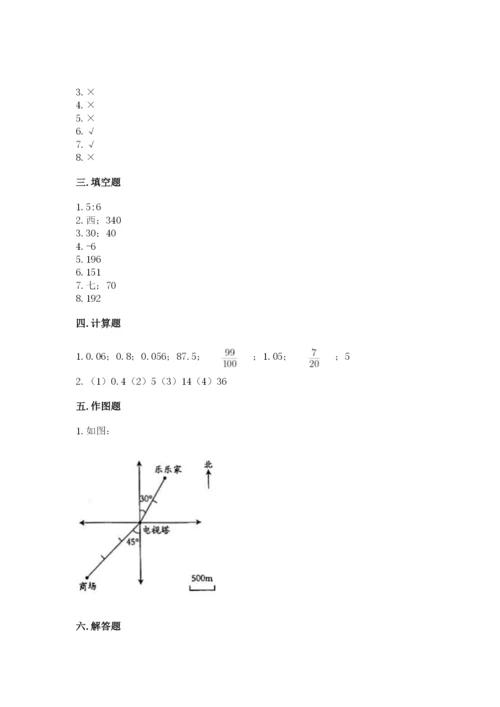 冀教版六年级下册数学 期末检测卷及参考答案【能力提升】.docx