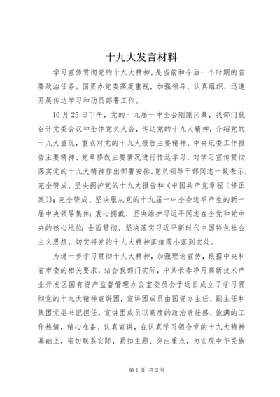 十九大发言材料.docx