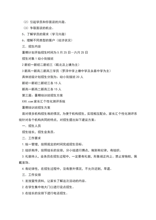暑期班招生策划书.docx