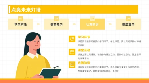 黄色潮流风格启航新征程PPT模板