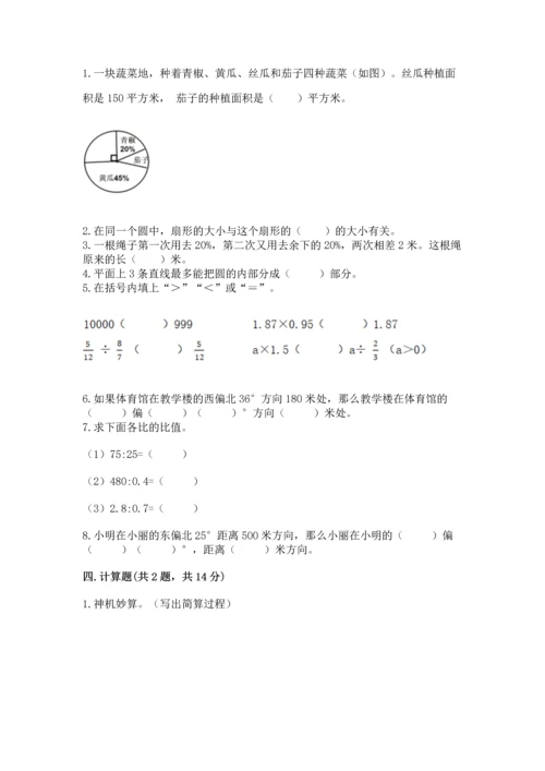 人教版六年级上册数学期末测试卷（典优）word版.docx