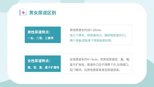 简约插画医疗医生护士女病人留置导尿术培训学习课件模板女性健康
