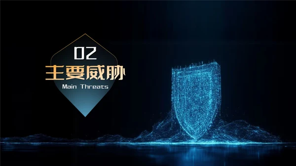 橙蓝色科技风网络安全宣传周科普讲座PPT模板