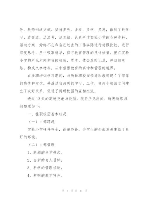小学教师挂职锻炼个人工作总结锦集范文3篇.docx