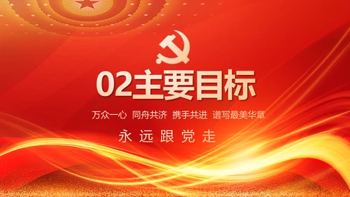 红色党建党支部工作汇报PPT党课