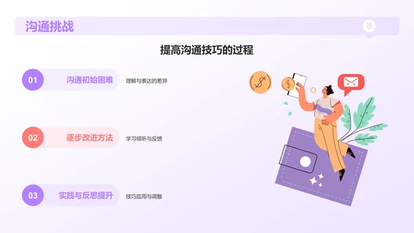 紫色插画风实习汇报PPT模板