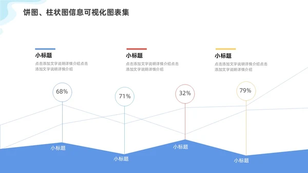 通用多彩饼图柱状图信息可视化图表集PPT