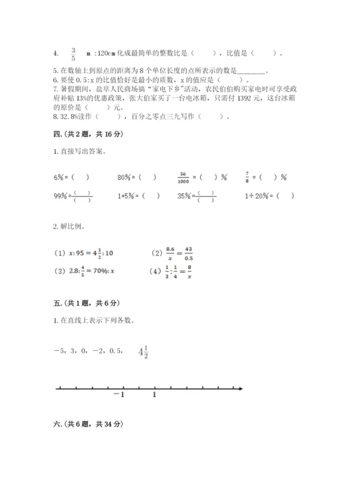 人教版六年级数学下学期期末测试题附参考答案【培优】.docx