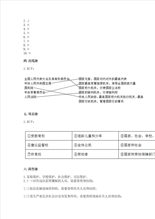 部编版六年级上册道德与法治期末测试卷实用word版