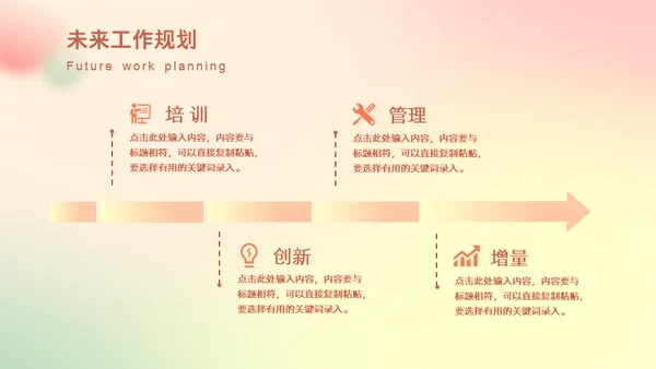 弥散光清新年终工作总结通用PPT模版