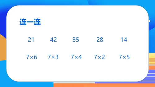 蓝色插画风一年级上册数学表内乘法PPT模板