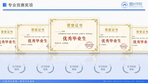 蓝色简约简洁学术国家奖学金答辩