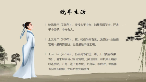 诗人王维介绍通用PPT模板