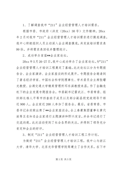 人事局上半年评荐中心工作总结.docx