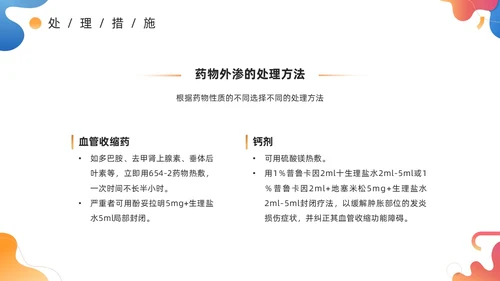 蓝色商务风药液外渗的应急预案及处理PPT模板护理医疗