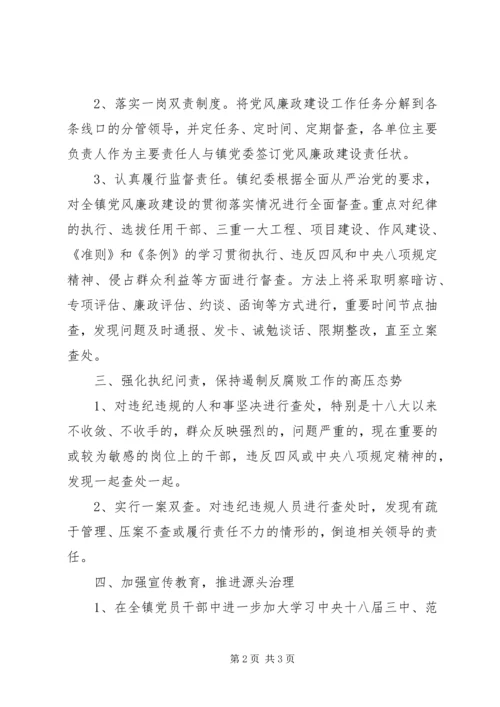 乡镇某年度党风廉政建设工作要点.docx