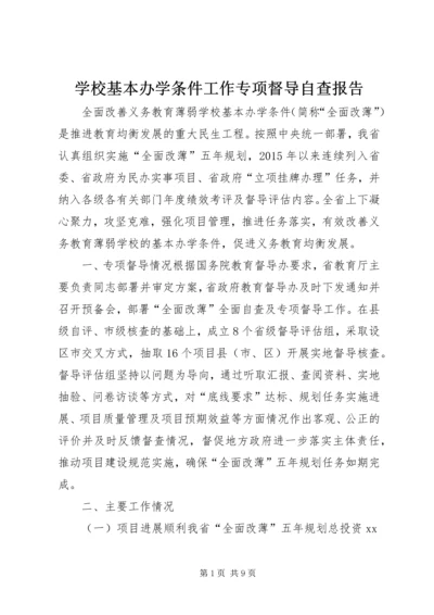 学校基本办学条件工作专项督导自查报告.docx