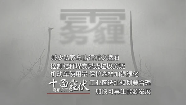 预防雾霾低碳生活科普宣传PPT课件