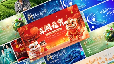 彩色简约风封面页PPT版式合集