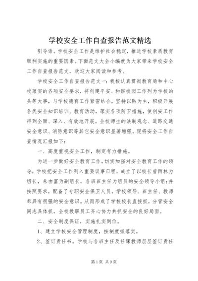 学校安全工作自查报告范文精选.docx