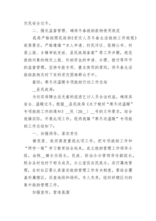 2023寒冬送温暖专项救助行动工作总结五篇.docx