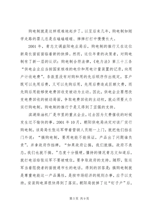 光明的抉择电业局推行购电制纪实.docx