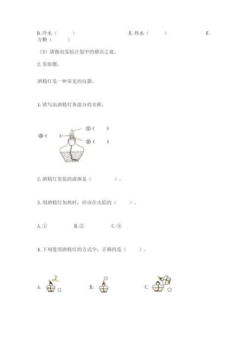 教科版小学三年级上册科学期末测试卷及完整答案【夺冠系列】.docx
