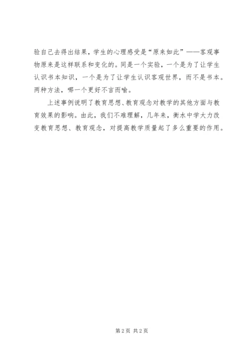 有关衡水中学学习的心得体会.docx
