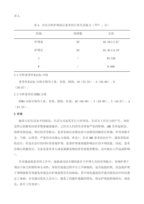 急性心肌梗死患者的急救护理干预的临床分析.docx