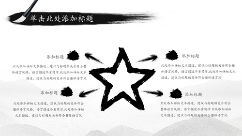 中国水墨传统国学文化PPT模板