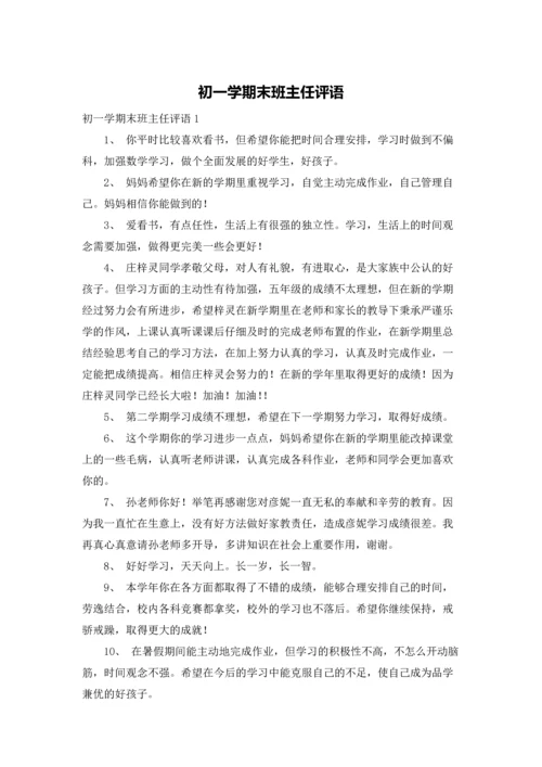 初一学期末班主任评语.docx